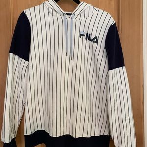 Fila striped baseball hoodie